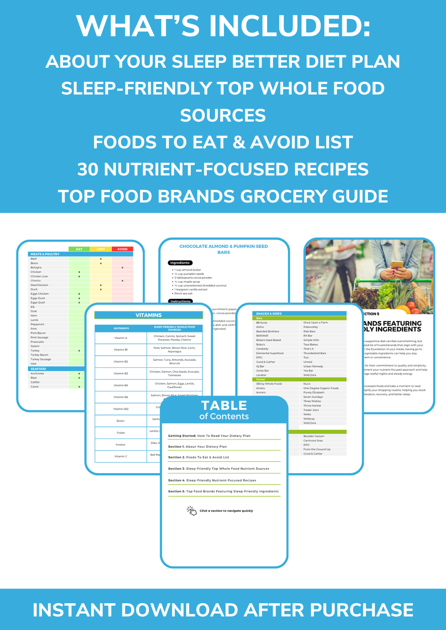 The Sleep Better Nutrient Repletion Diet Plan