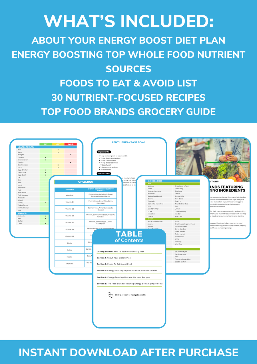 The Energy Boost Nutrient Repletion Diet Plan