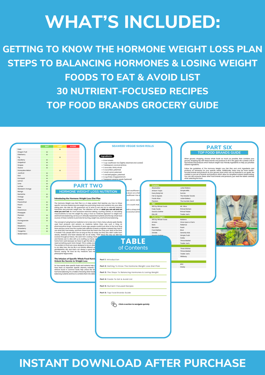 The Hormone Weight Loss Nutrient Repletion Diet Plan