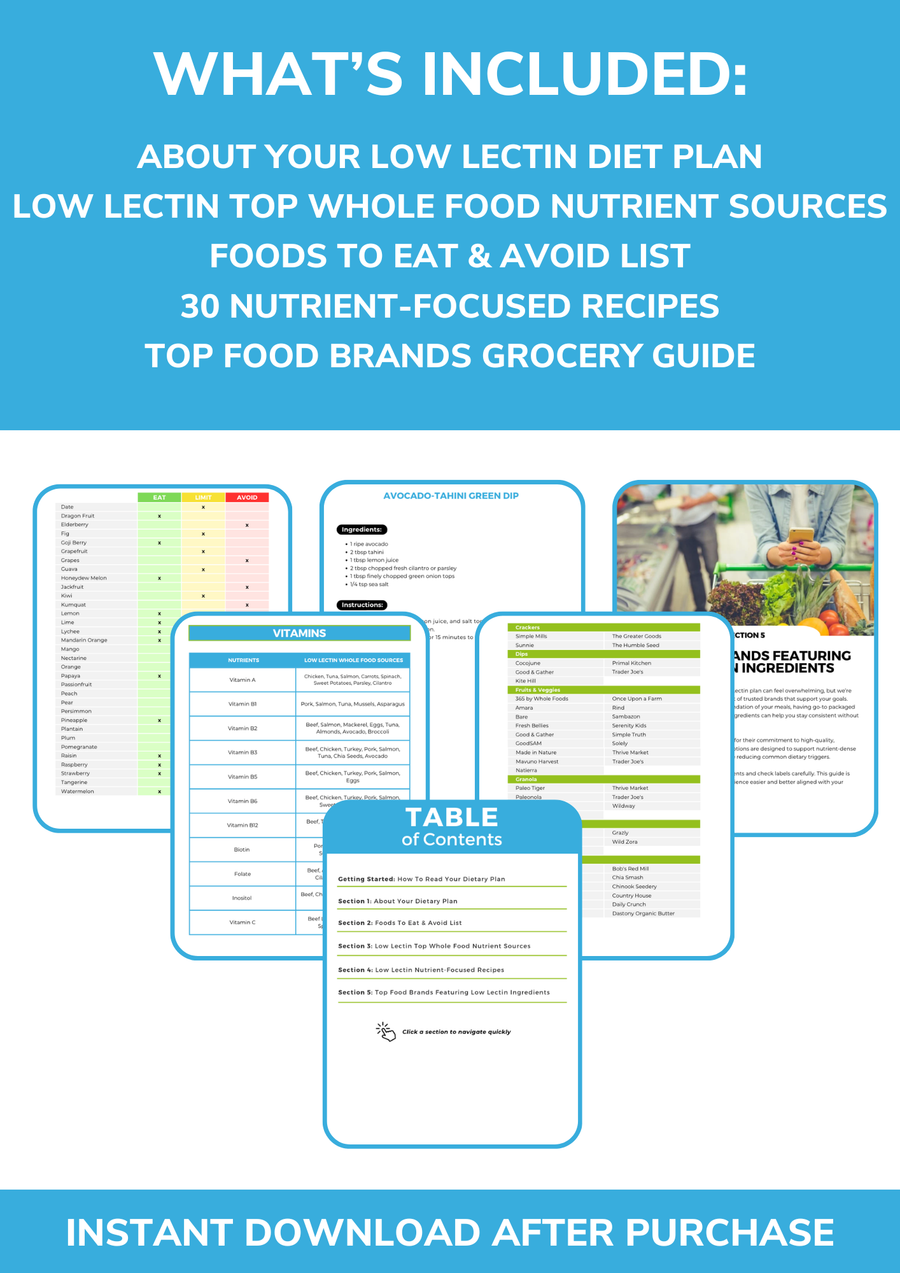 The Low Lectin Nutrient Repletion Diet Plan