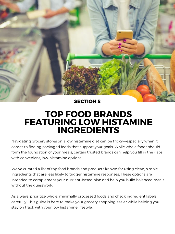 The Low Histamine Nutrient Repletion Diet Plan