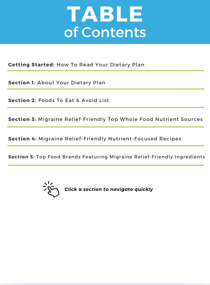 The Migraine Relief Nutrient Repletion Diet Plan