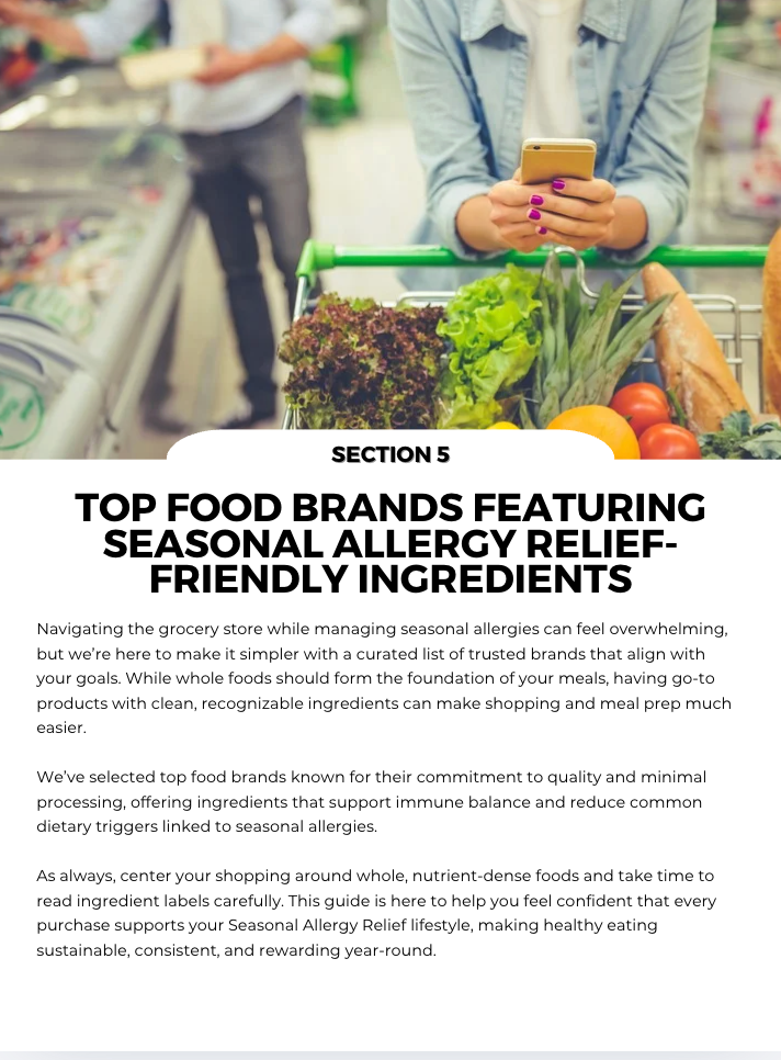 The Seasonal Allergy Relief Nutrient Repletion Diet Plan