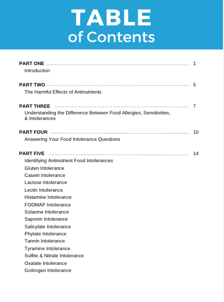 The Antinutrient Food Intolerance Guide