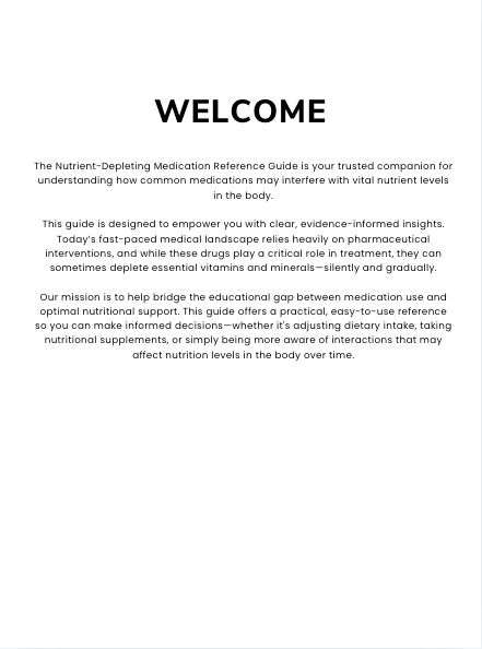 The Nutrient Depleting Medication Reference Guide