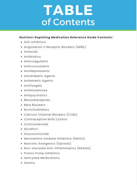 The Nutrient Depleting Medication Reference Guide