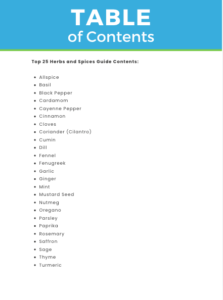 The Top 25 Herbs and Spices Guide