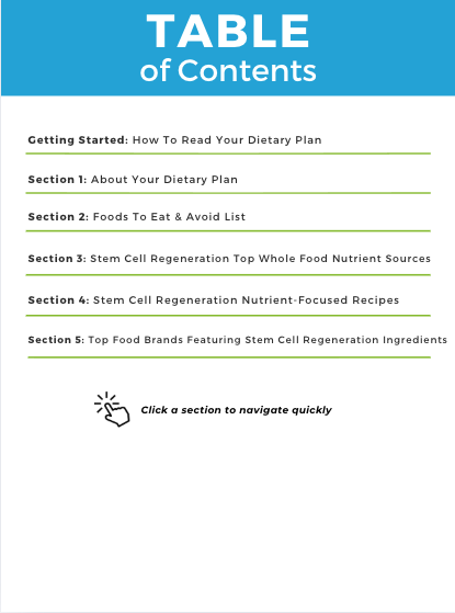 The Stem Cell Regeneration Nutrient Repletion Diet Plan