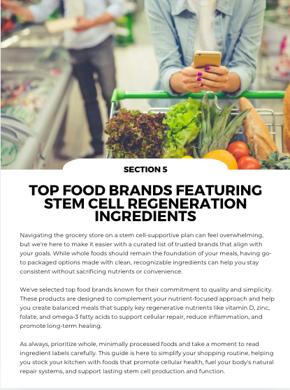 The Stem Cell Regeneration Nutrient Repletion Diet Plan