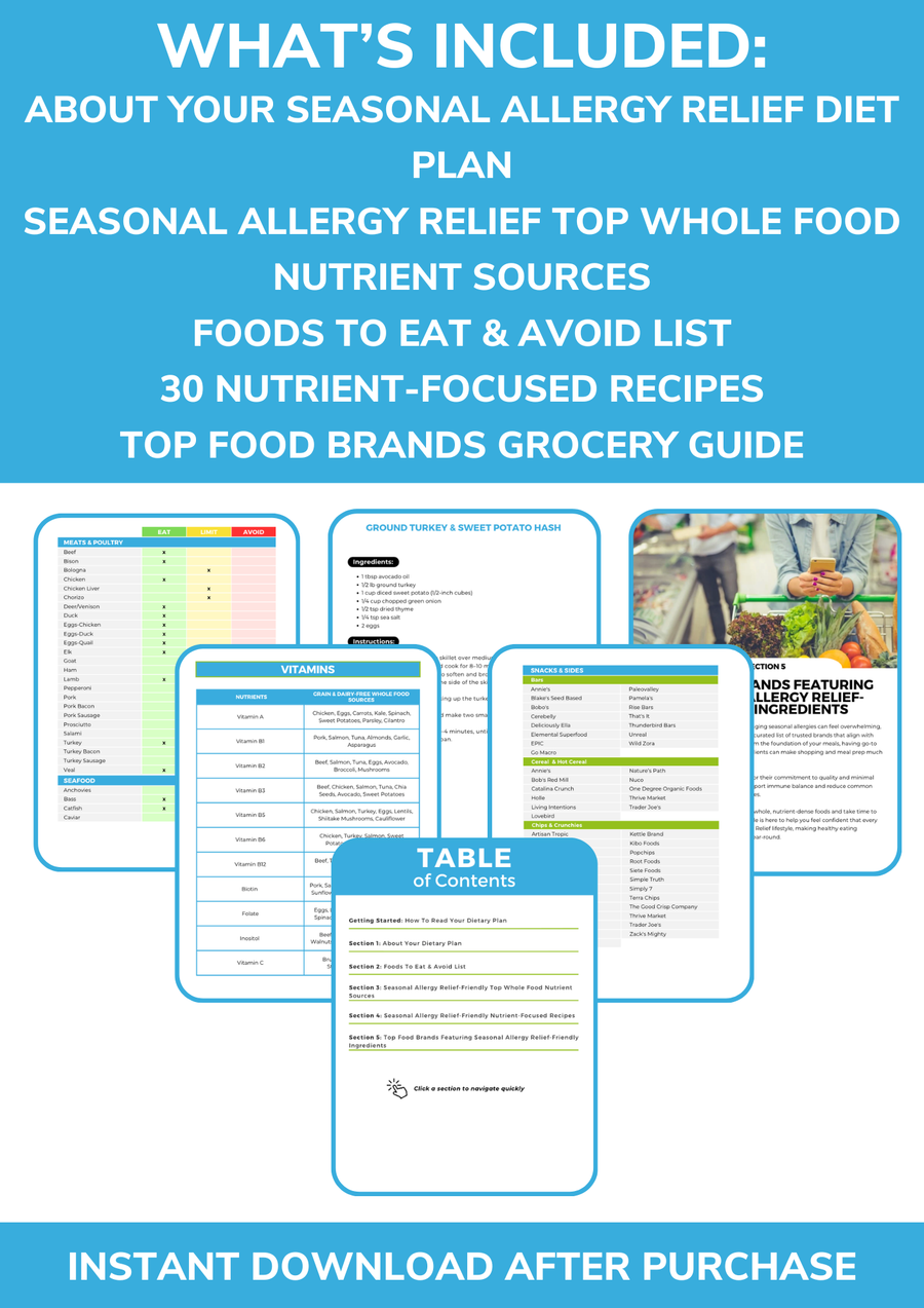 The Seasonal Allergy Relief Nutrient Repletion Diet Plan