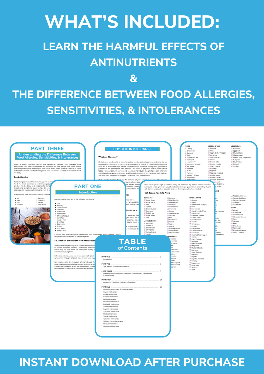 The Antinutrient Food Intolerance Guide
