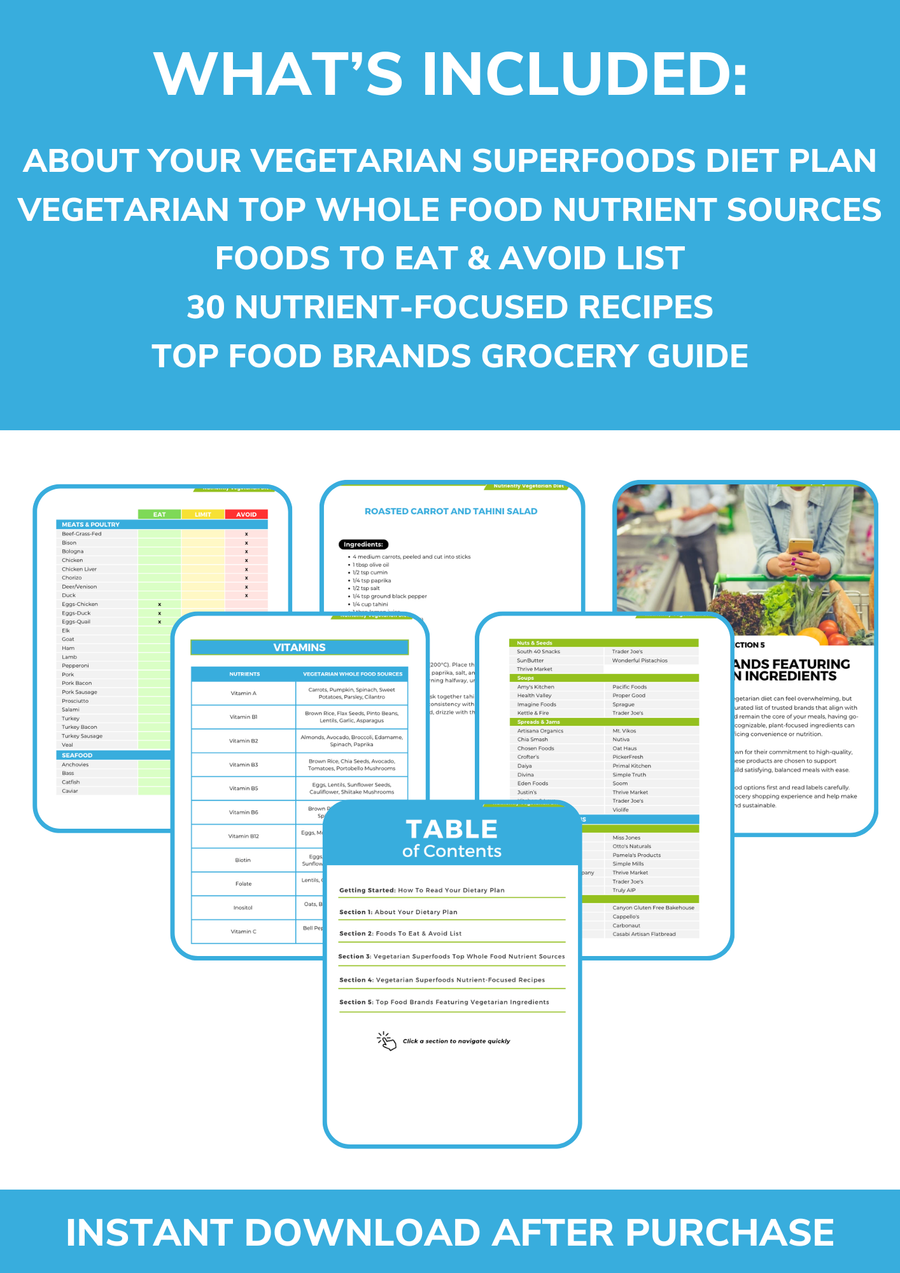The Vegetarian Superfoods Nutrient Repletion Diet Plan